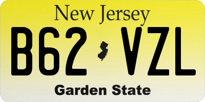 NJ license plate B62VZL