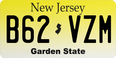 NJ license plate B62VZM