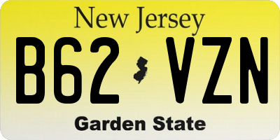 NJ license plate B62VZN