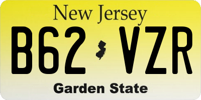 NJ license plate B62VZR