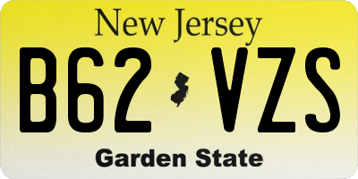 NJ license plate B62VZS