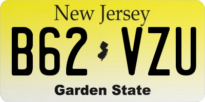 NJ license plate B62VZU
