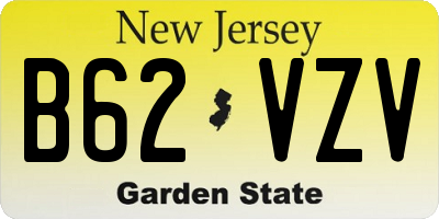 NJ license plate B62VZV