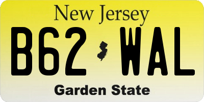 NJ license plate B62WAL