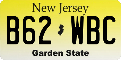 NJ license plate B62WBC