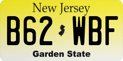 NJ license plate B62WBF