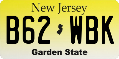 NJ license plate B62WBK