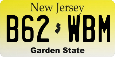 NJ license plate B62WBM