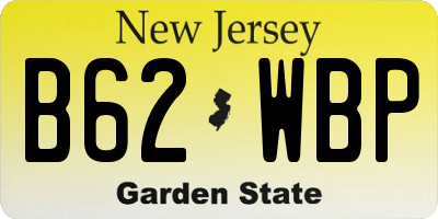NJ license plate B62WBP