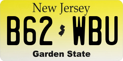 NJ license plate B62WBU