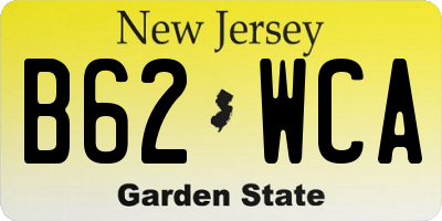 NJ license plate B62WCA