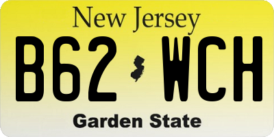 NJ license plate B62WCH