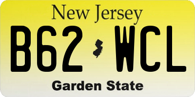 NJ license plate B62WCL