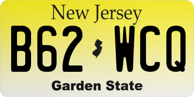 NJ license plate B62WCQ