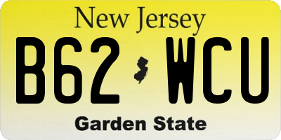NJ license plate B62WCU