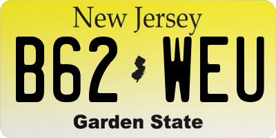 NJ license plate B62WEU