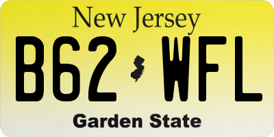 NJ license plate B62WFL