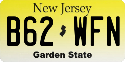 NJ license plate B62WFN