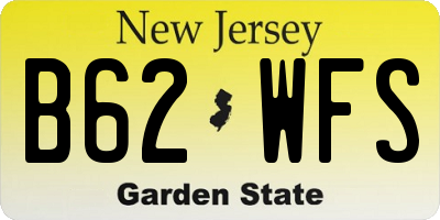 NJ license plate B62WFS