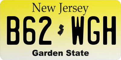NJ license plate B62WGH