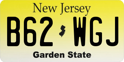 NJ license plate B62WGJ