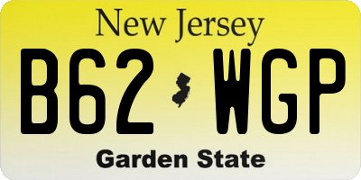 NJ license plate B62WGP