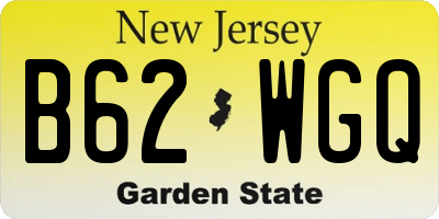 NJ license plate B62WGQ
