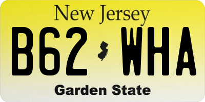 NJ license plate B62WHA