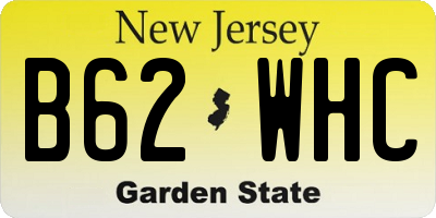 NJ license plate B62WHC