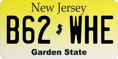 NJ license plate B62WHE