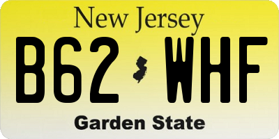 NJ license plate B62WHF