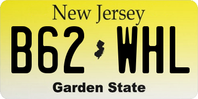NJ license plate B62WHL