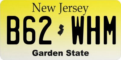 NJ license plate B62WHM