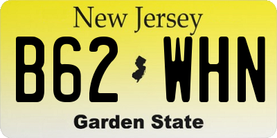 NJ license plate B62WHN