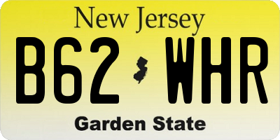 NJ license plate B62WHR