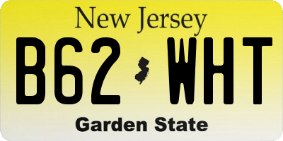 NJ license plate B62WHT