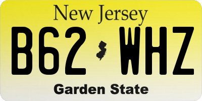 NJ license plate B62WHZ