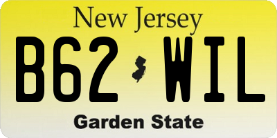NJ license plate B62WIL