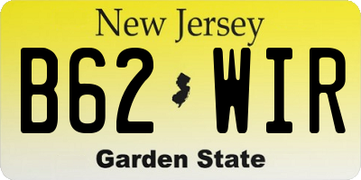 NJ license plate B62WIR