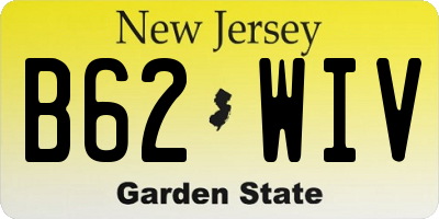 NJ license plate B62WIV