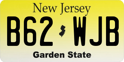 NJ license plate B62WJB