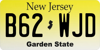 NJ license plate B62WJD