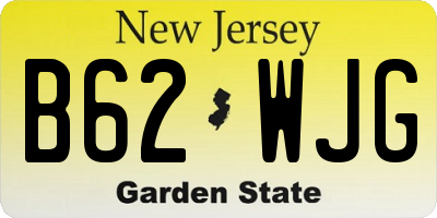 NJ license plate B62WJG