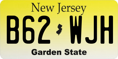 NJ license plate B62WJH