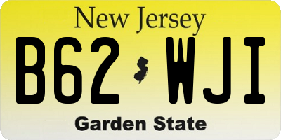 NJ license plate B62WJI
