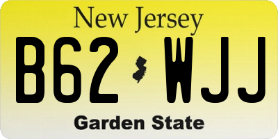 NJ license plate B62WJJ