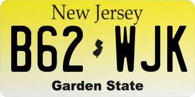NJ license plate B62WJK