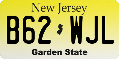 NJ license plate B62WJL