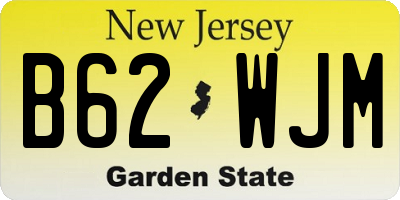 NJ license plate B62WJM