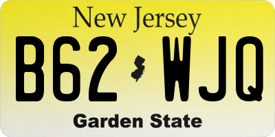 NJ license plate B62WJQ